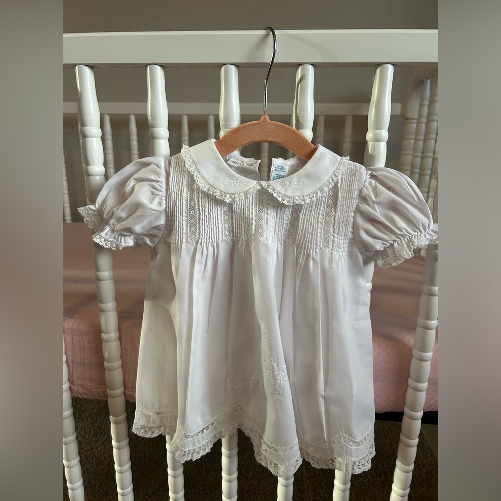 Feltman Brothers dress. Collared Lace Dress White Heirloom Special Occasion NWT